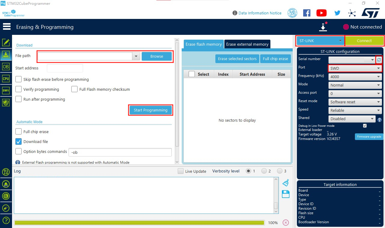 STLINK download firmware