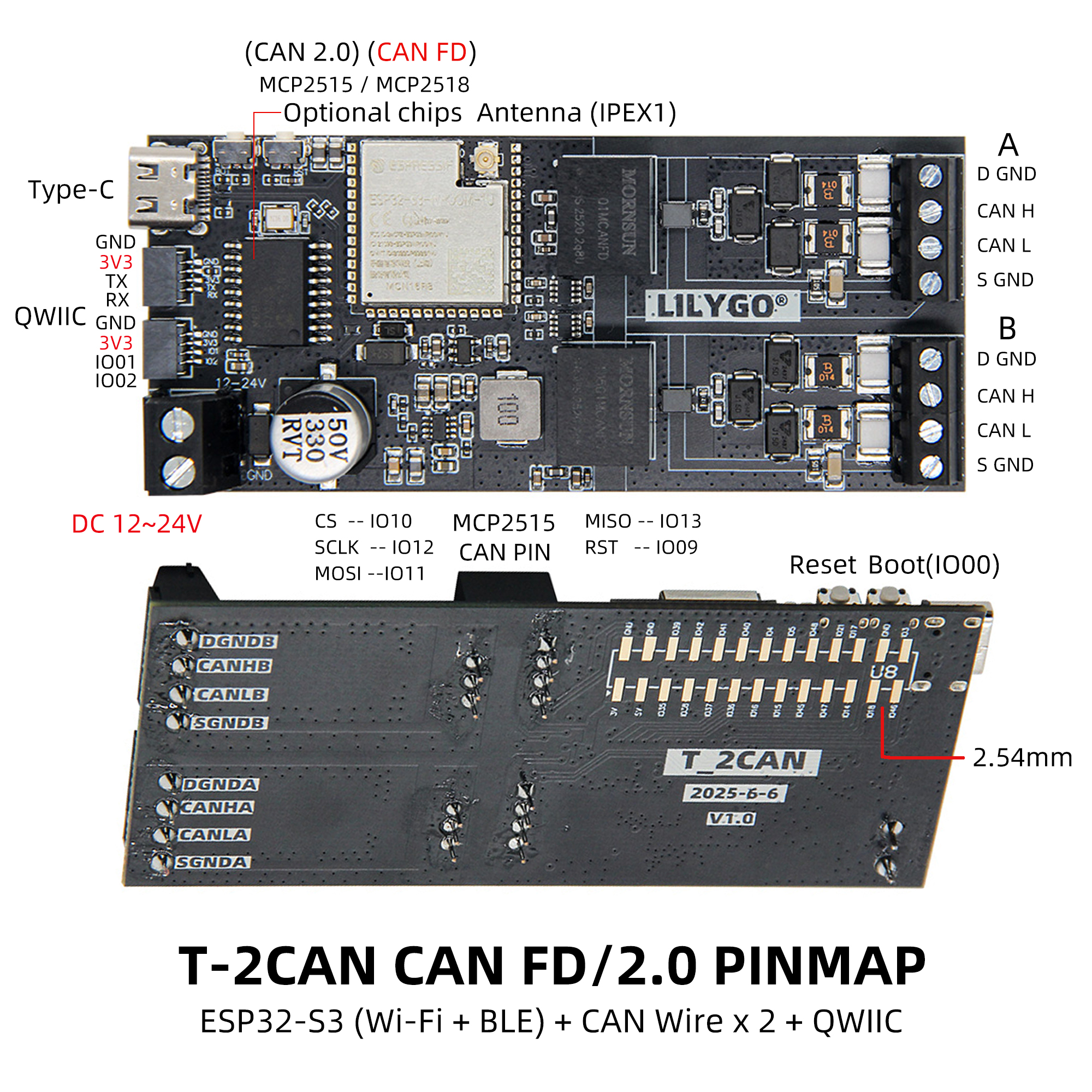 T-2Can-Fd 引脚图