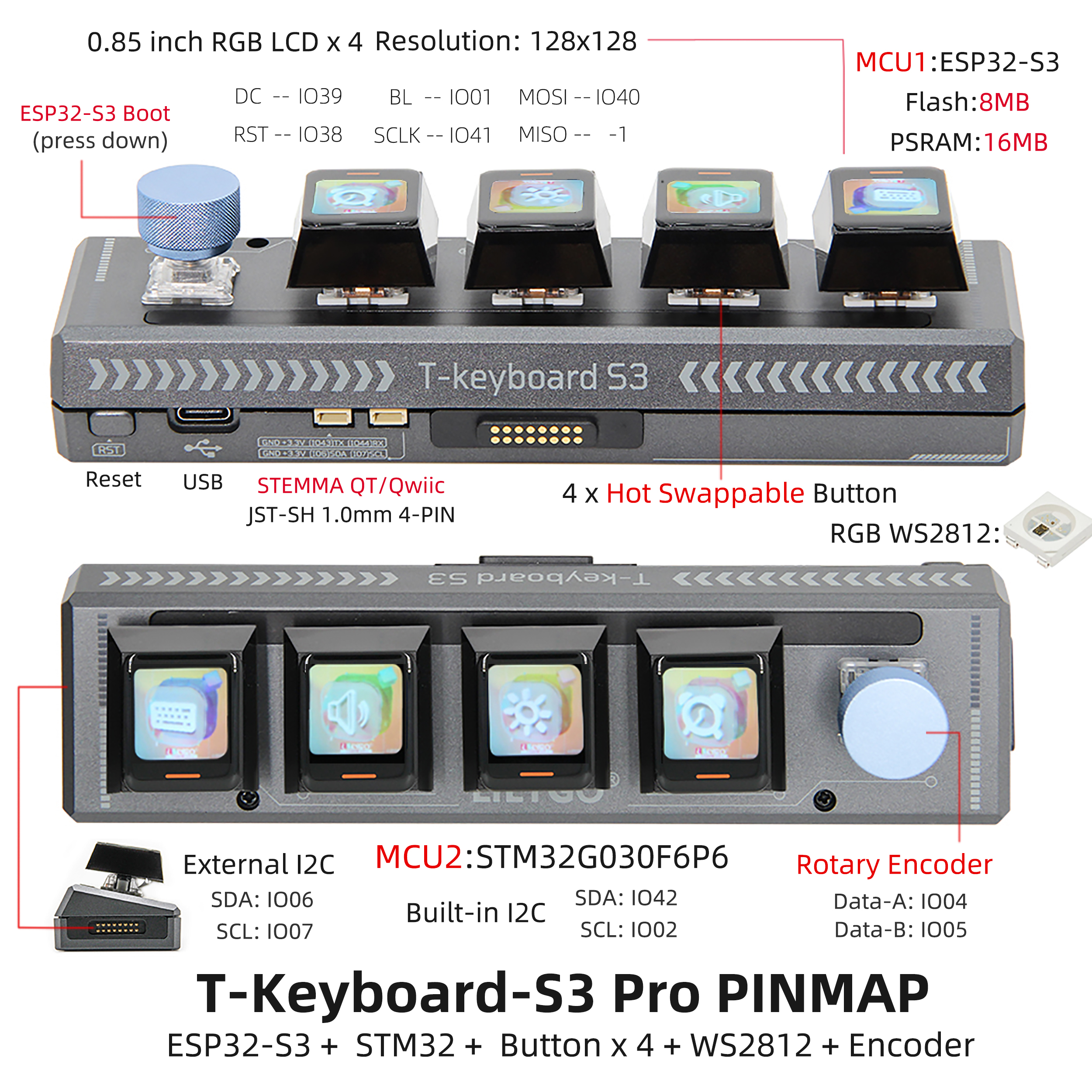 T-Keyboard S3 Pro pin diagram