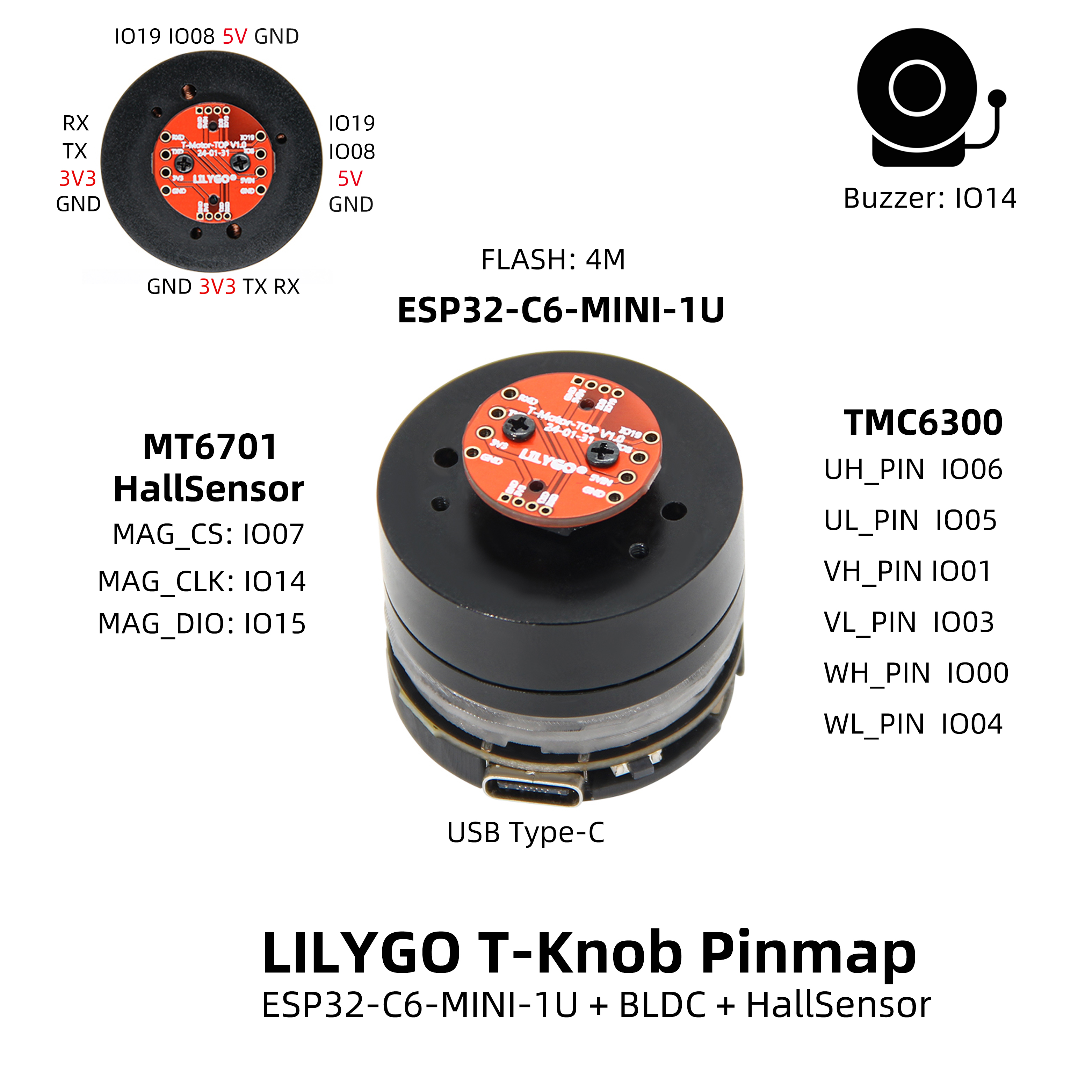 T-Knob pin diagram