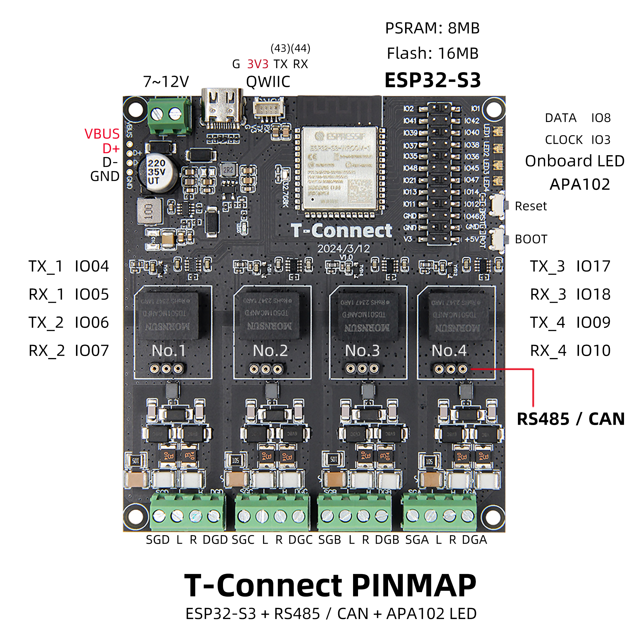 T-Connect pin diagram
