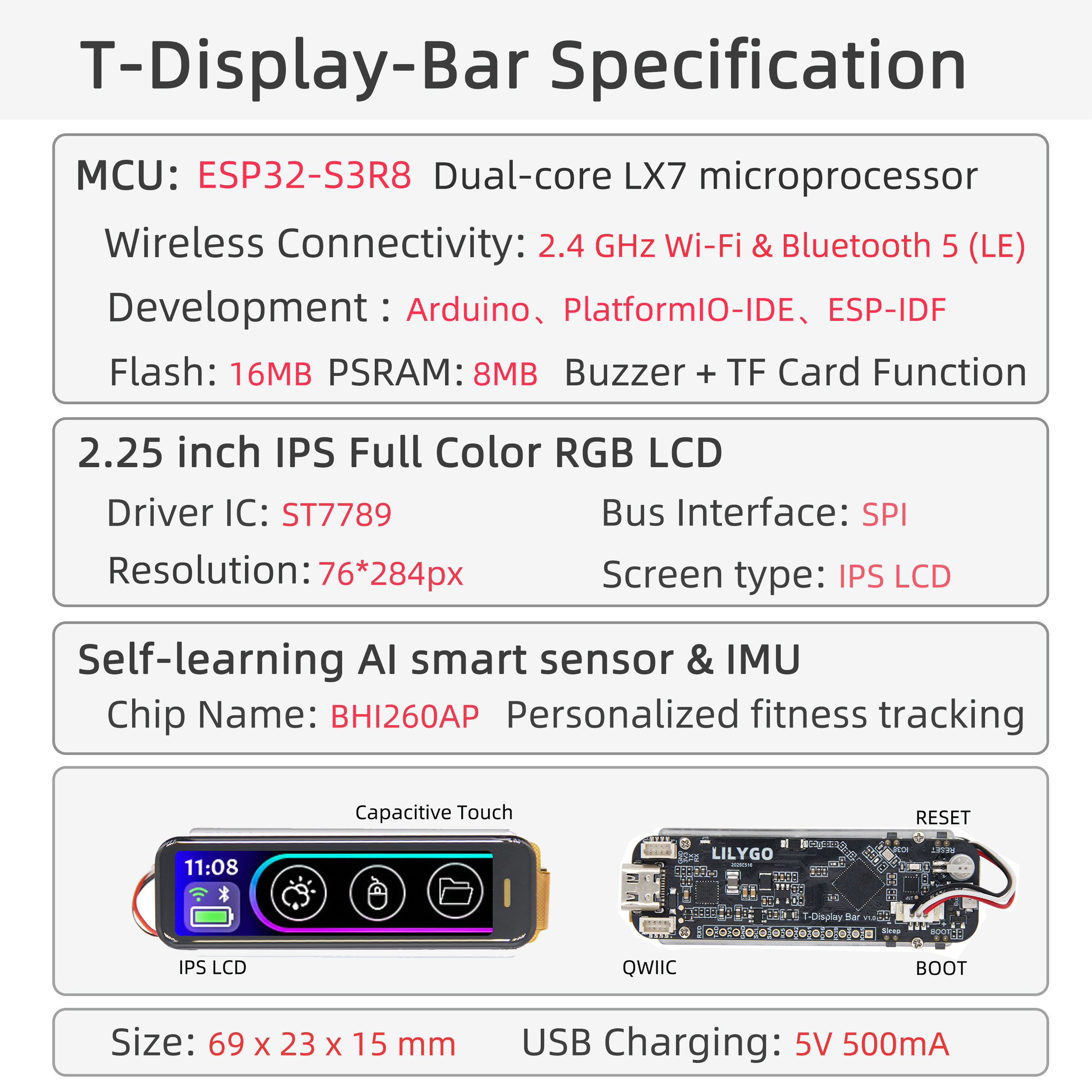 T-Display Bar 概述图