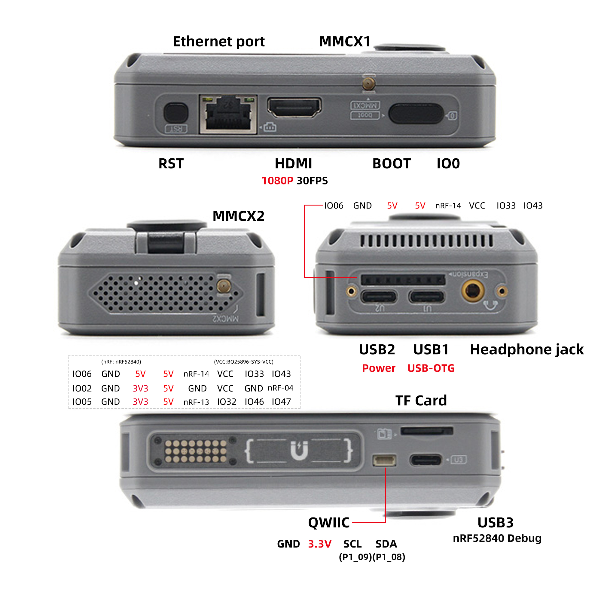 T-Display K230 cased version feature diagram