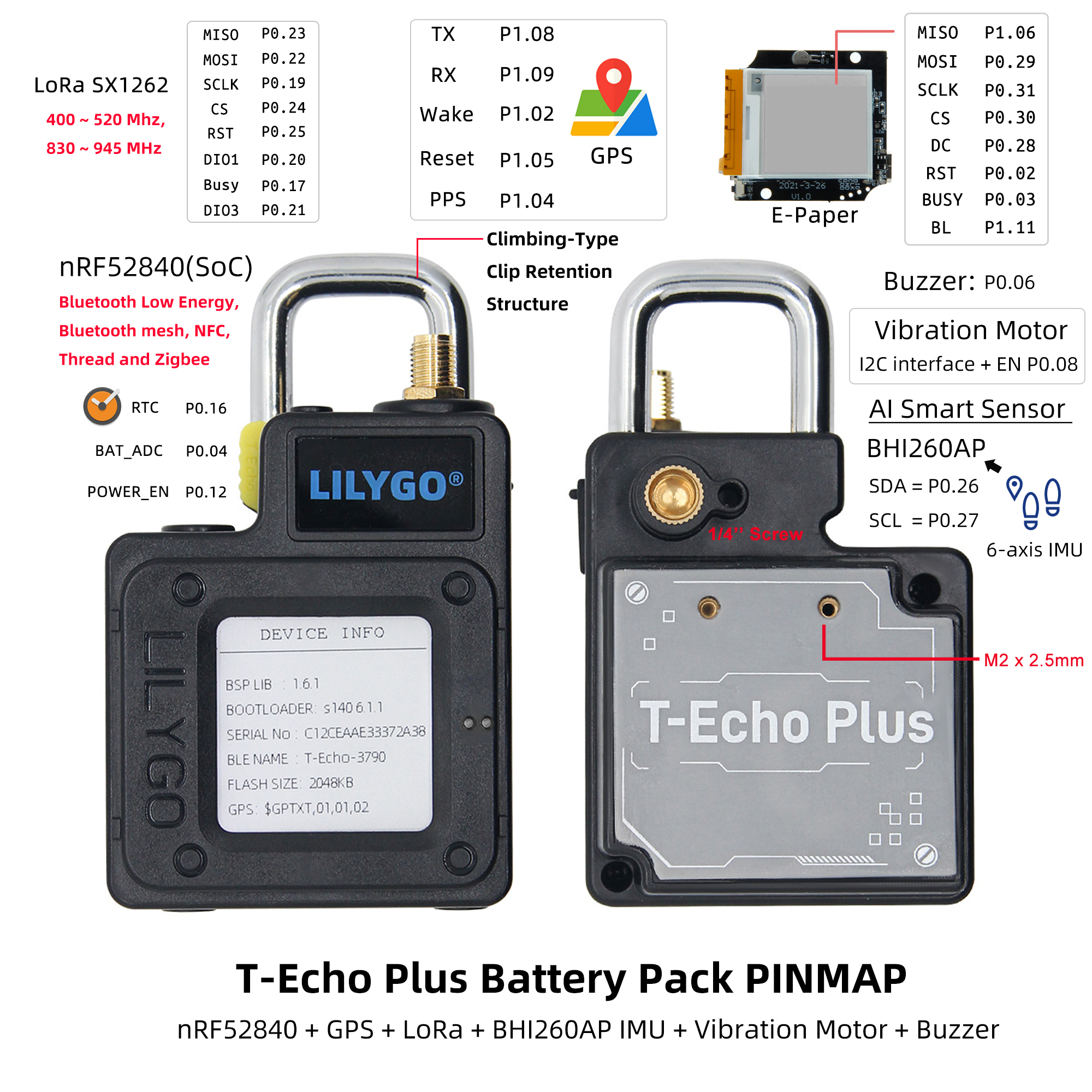 T-Echo-Plus Pinout