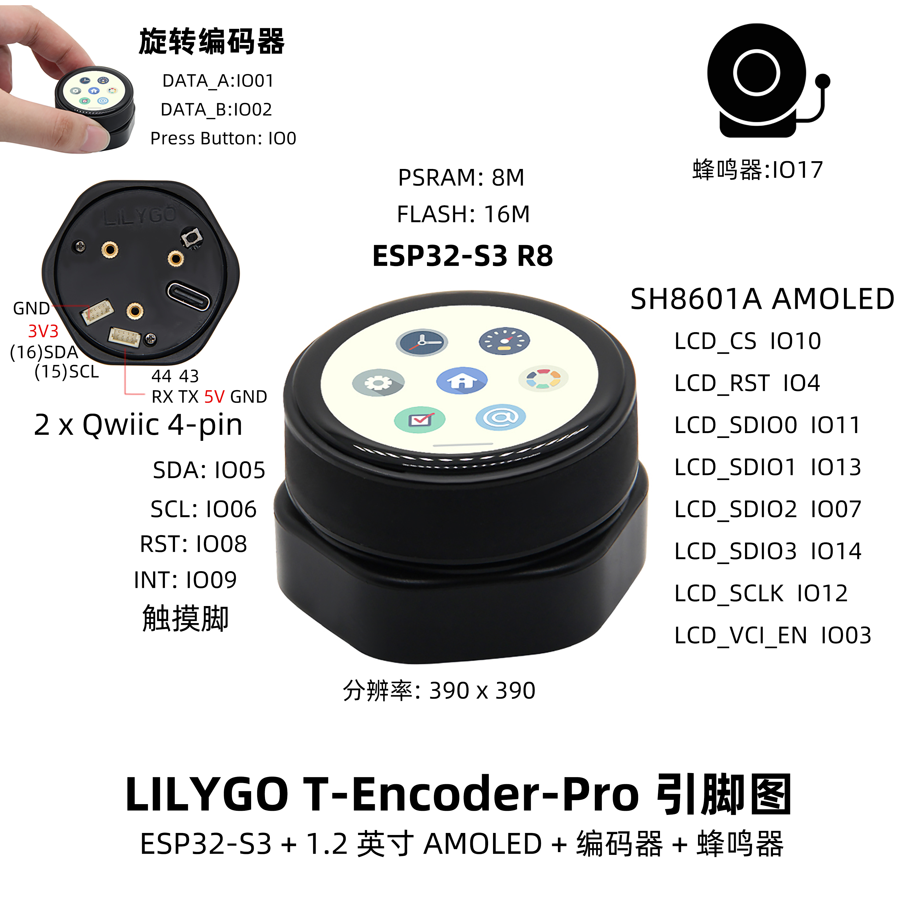 T-Encoder Pro 引脚图