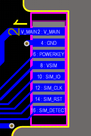 SIM7600E 引脚图 3
