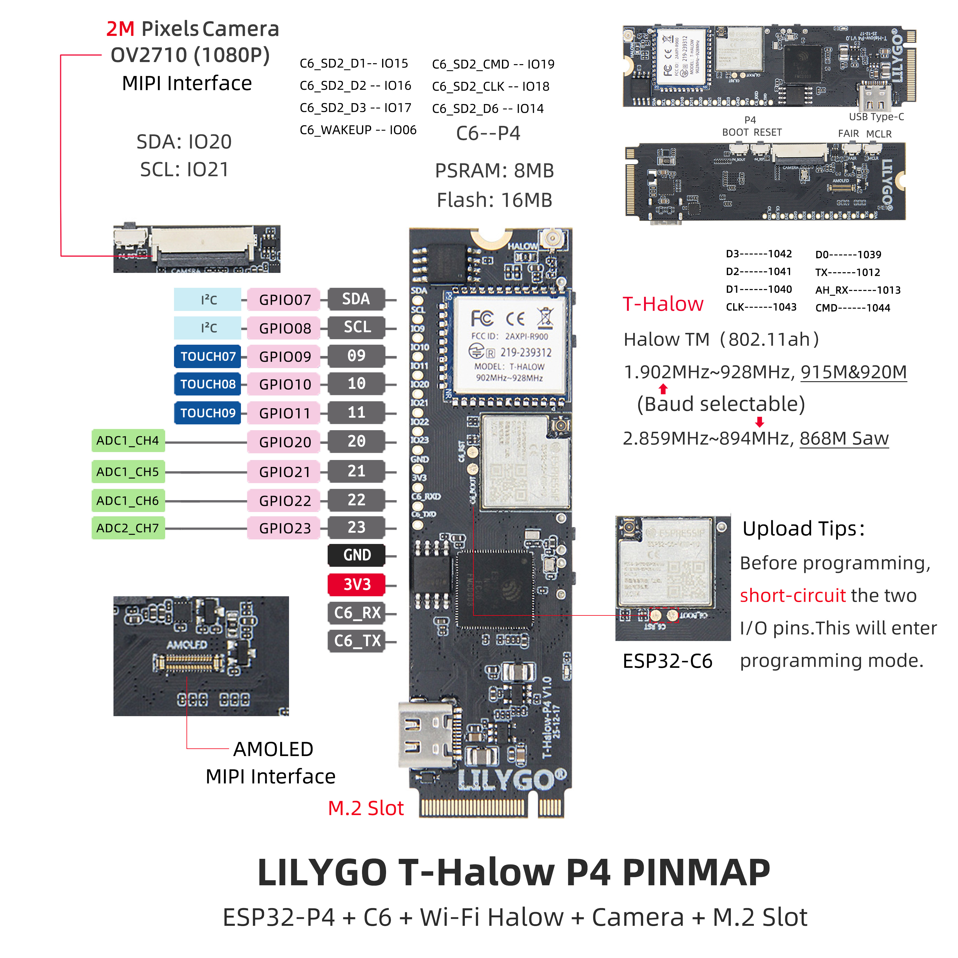 T-Halow P4 pin diagram