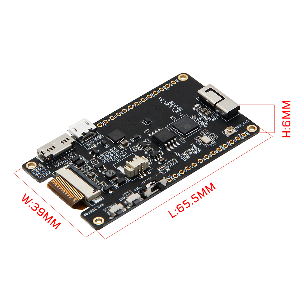 T5 ePaper 2.13inch dimensions