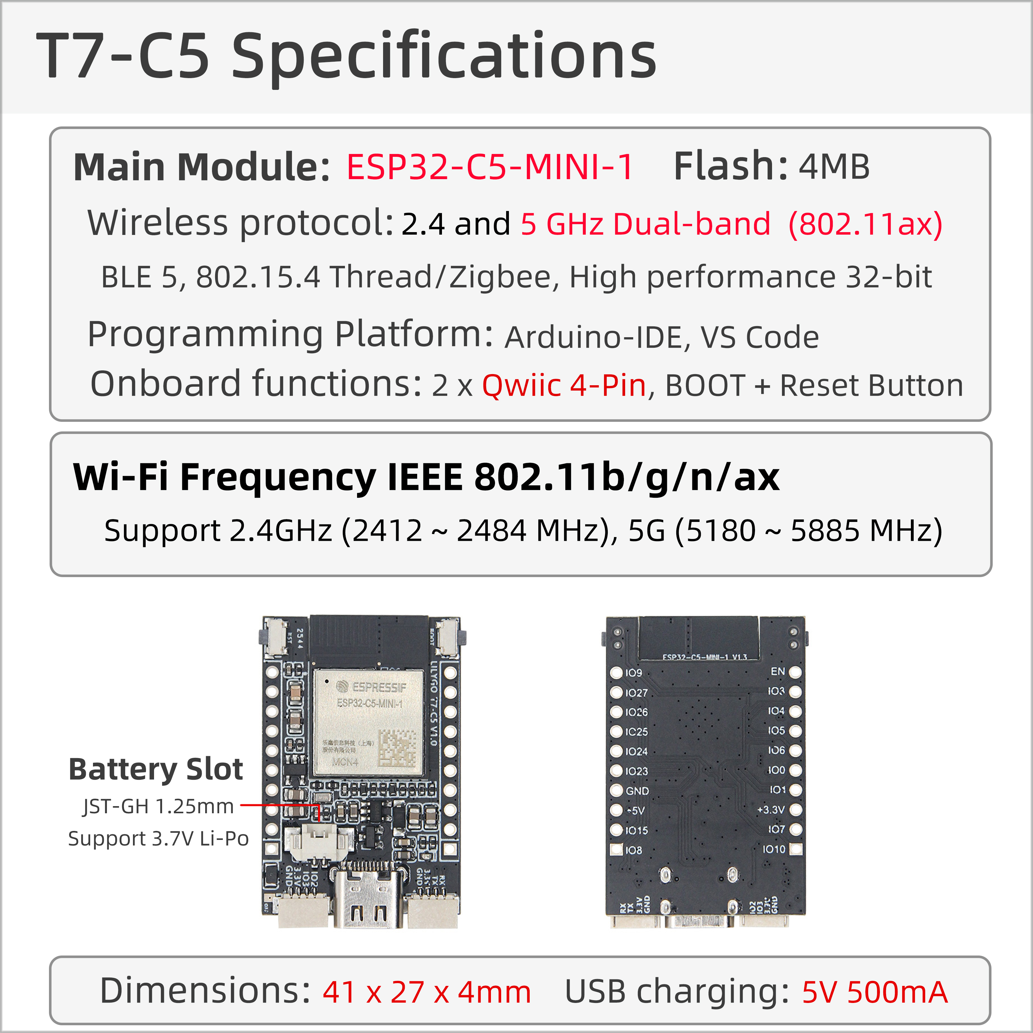 T7-C5 Specifications